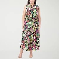 Sam And Jess Womens Plus Sleeveless Floral Maxi Dress