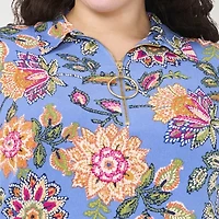 MSK Womens Short Sleeve Floral Plus Shift Dress