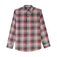 IZOD Stratton Mens Long Sleeve Stretch Fabric Classic Fit Flannel Shirt