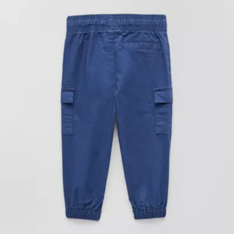 Okie Dokie Baby Boys Drawstring Waist Cuffed Regular Fit Jogger Pant