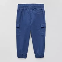 Okie Dokie Baby Boys Drawstring Waist Cuffed Regular Fit Jogger Pant