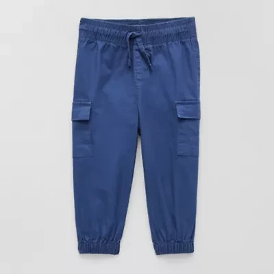 Okie Dokie Baby Boys Drawstring Waist Cuffed Regular Fit Jogger Pant