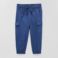 Okie Dokie Baby Boys Drawstring Waist Cuffed Regular Fit Jogger Pant