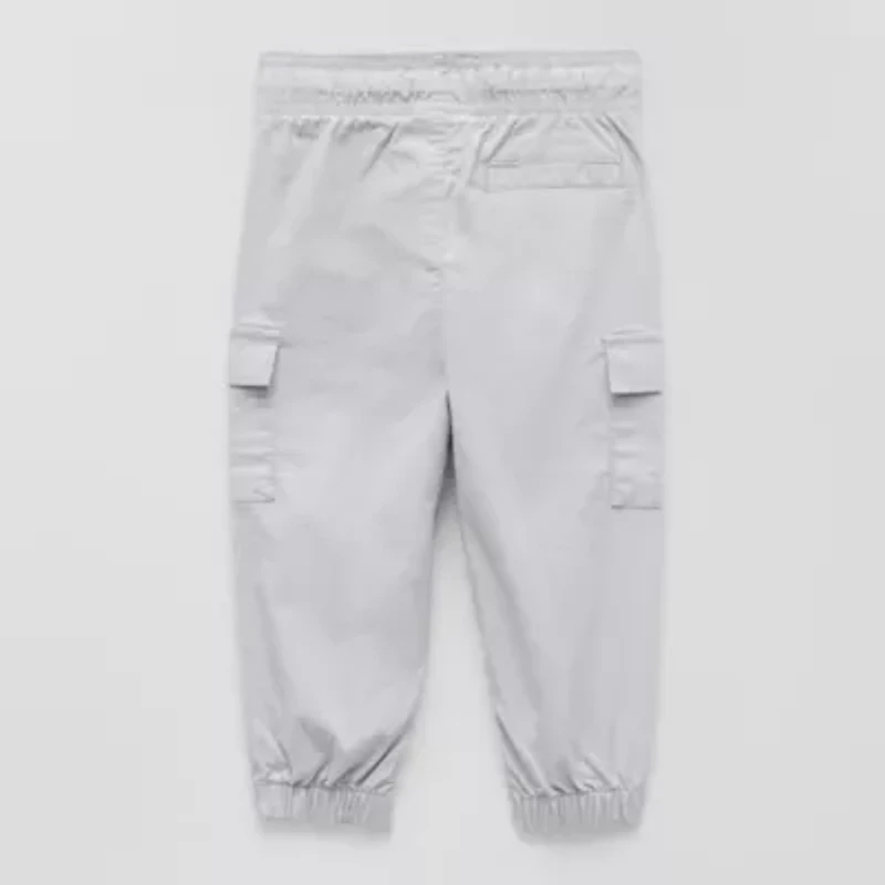 Okie Dokie Baby Boys Drawstring Waist Cuffed Regular Fit Jogger Pant