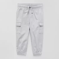 Okie Dokie Baby Boys Drawstring Waist Cuffed Regular Fit Jogger Pant