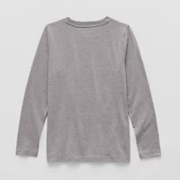 Thereabouts Little & Big Kid Boys Crew Neck Long Sleeve Regular Fit Graphic T-Shirt