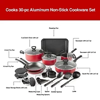 Cooks 30-pc Aluminum Non-Stick Cookware Set