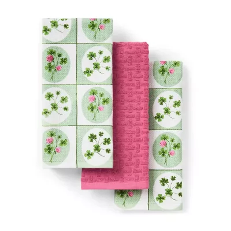 Town And Country Clover Windows 3-pc. Kitchen Towel Set