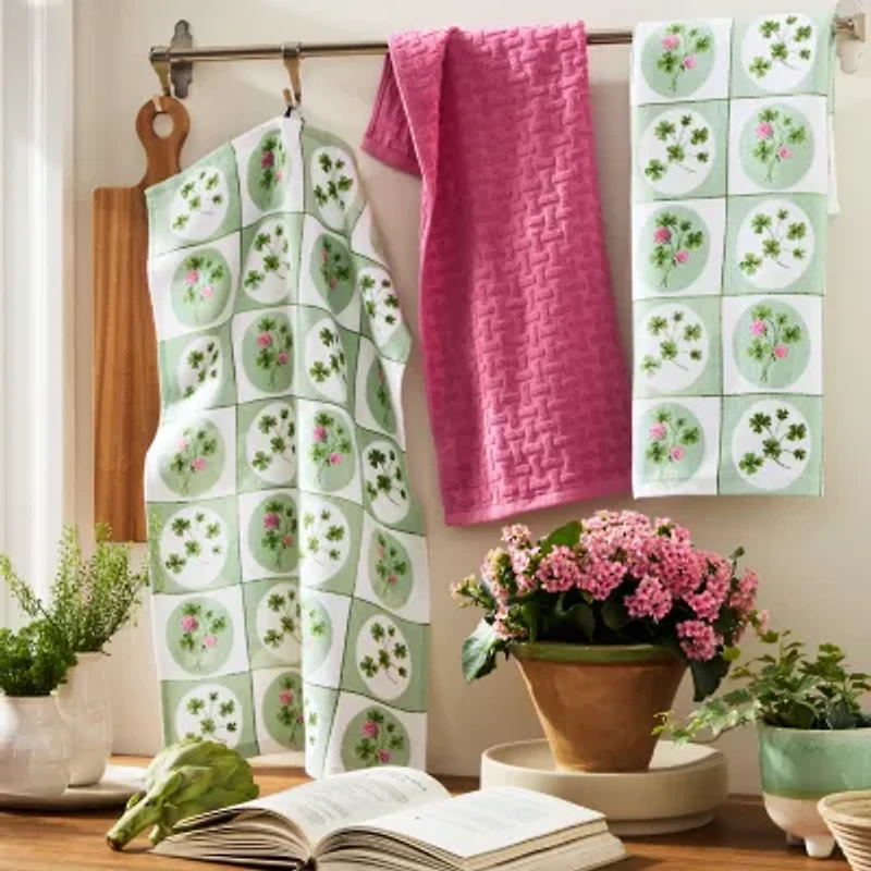 Town And Country Clover Windows 3-pc. Kitchen Towel Set