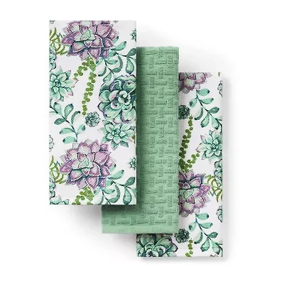 Town And Country Succulents 3-pc. Kitchen Towel Set