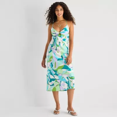 Emerald Sundae Womens Juniors Sleeveless Slip Dress
