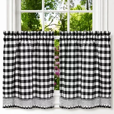 Sweet Home Collection Buffalo 2-pc. Rod Pocket Window Tier