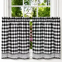 Sweet Home Collection Buffalo 2-pc. Rod Pocket Window Tier