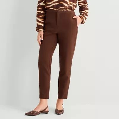Worthington Womens Slim High Rise Trouser