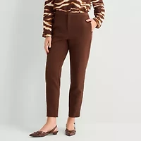 Worthington Womens Slim High Rise Trouser