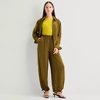 Worthington Womens High Rise Pull-On Pant