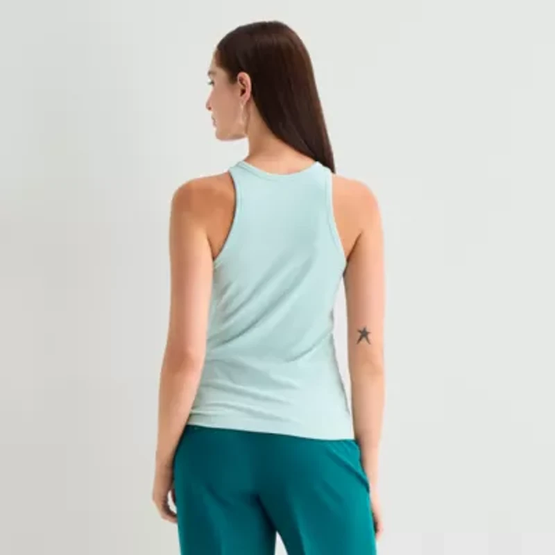 Worthington Womens Crew Neck Sleeveless Tank Top