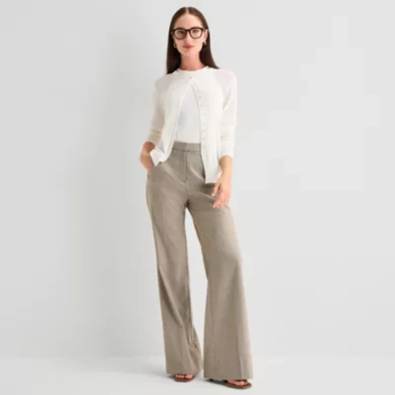 Worthington Womens Cowl Neck Long Sleeve Button Cardigan