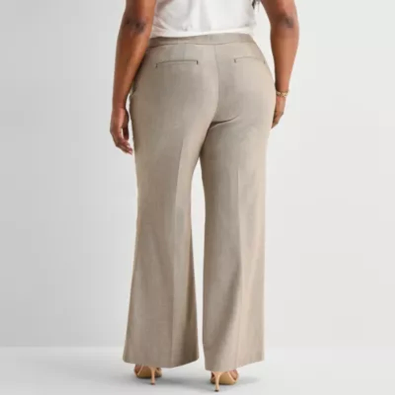 Worthington Plus Womens Fit and Flare Pant