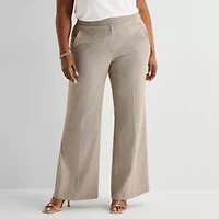 Worthington Plus Womens Fit and Flare Pant
