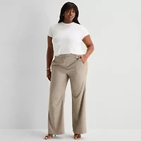 Worthington Plus Womens Fit and Flare Pant