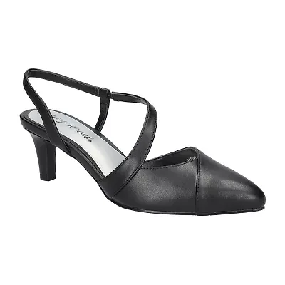 Easy Street Emerald Womens Round Closed Toe Stiletto Heel Pumps