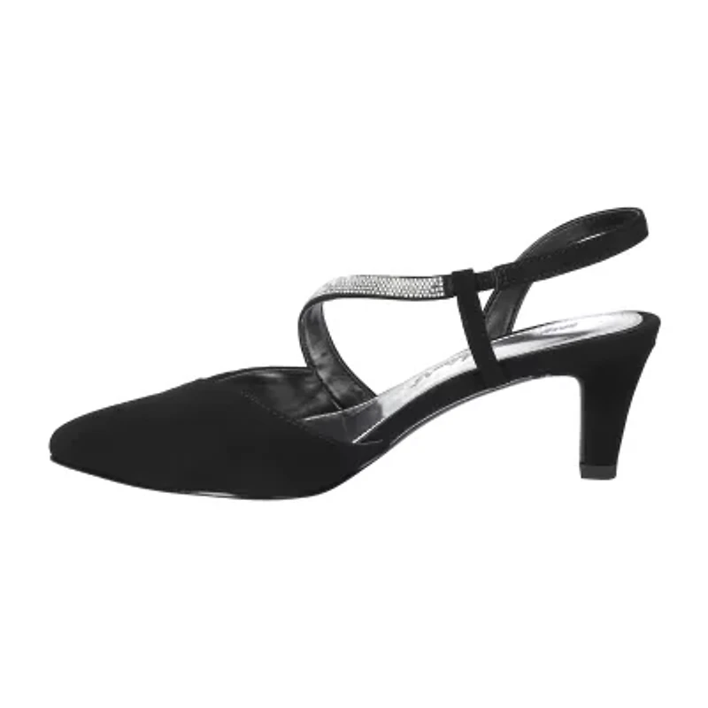 Easy Street Emerald Womens Round Closed Toe Stiletto Heel Pumps