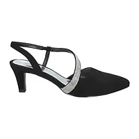 Easy Street Emerald Womens Round Closed Toe Stiletto Heel Pumps