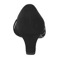 Easy Street Cristiny Womens Round Closed Toe Block Heel Pumps