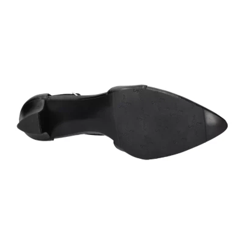 Easy Street Elegance Womens Round Closed Toe Block Heel Pumps