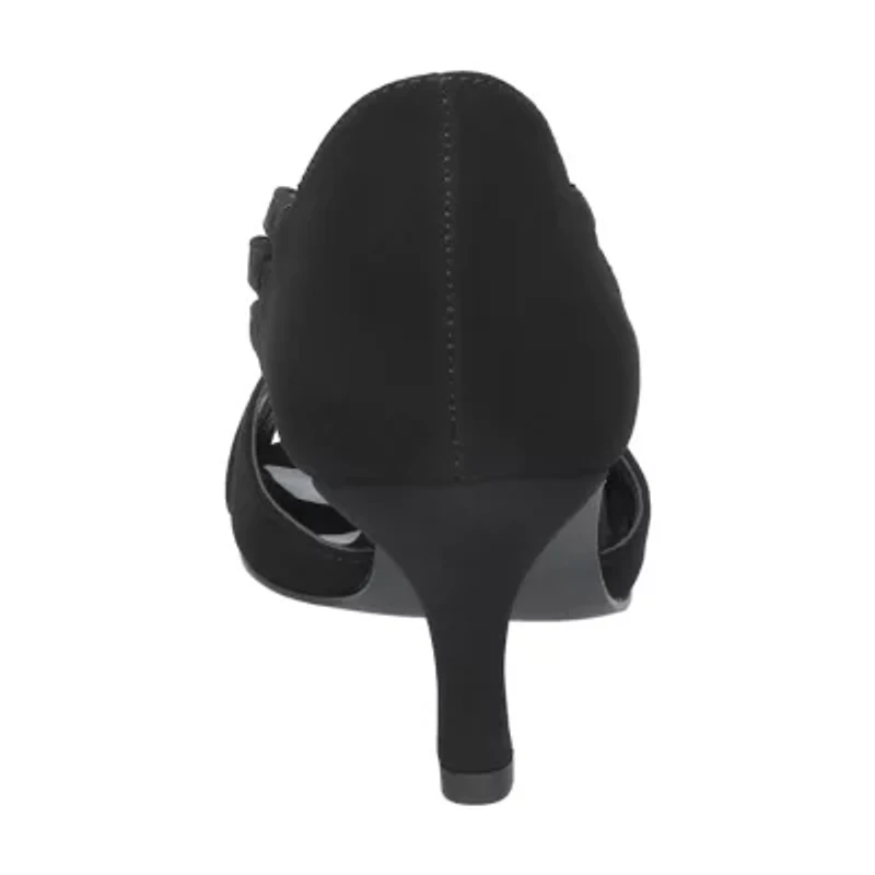 Easy Street Oceana Womens Round Open Toe Stiletto Heel Pumps