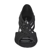 Easy Street Oceana Womens Round Open Toe Stiletto Heel Pumps