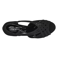 Easy Street Oceana Womens Round Open Toe Stiletto Heel Pumps