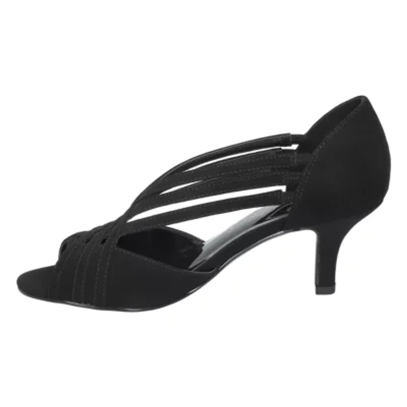 Easy Street Oceana Womens Round Open Toe Stiletto Heel Pumps