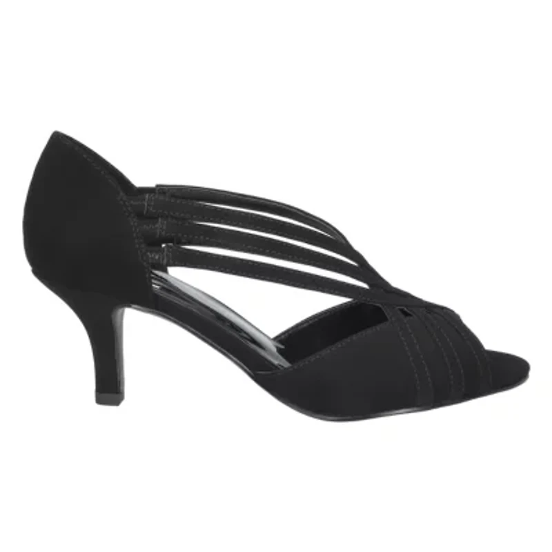 Easy Street Oceana Womens Round Open Toe Stiletto Heel Pumps