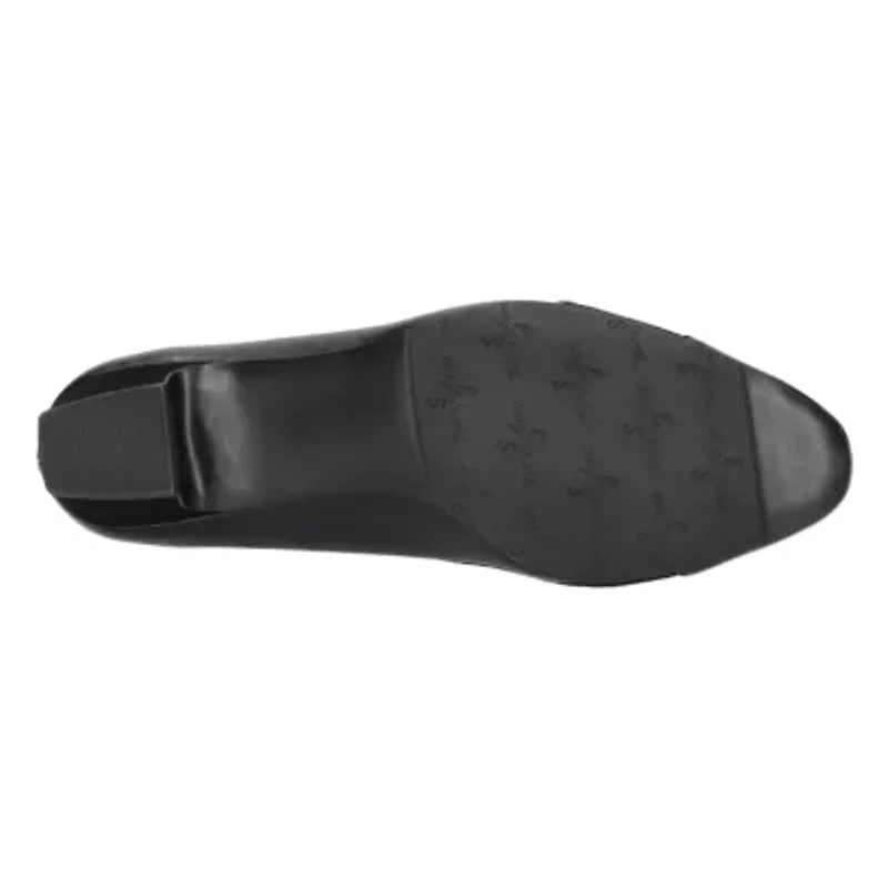 Easy Street Dottie Womens Round Closed Toe Block Heel Pumps