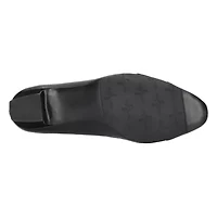 Easy Street Dottie Womens Round Closed Toe Block Heel Pumps