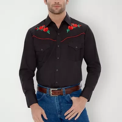 Ely Cattleman Mens Long Sleeve Western Shirt