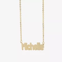 Womens 14K Gold Over Silver 18 Inch Name Necklace