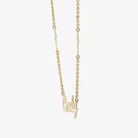 Womens 14K Gold Over Silver Inch Name Necklace