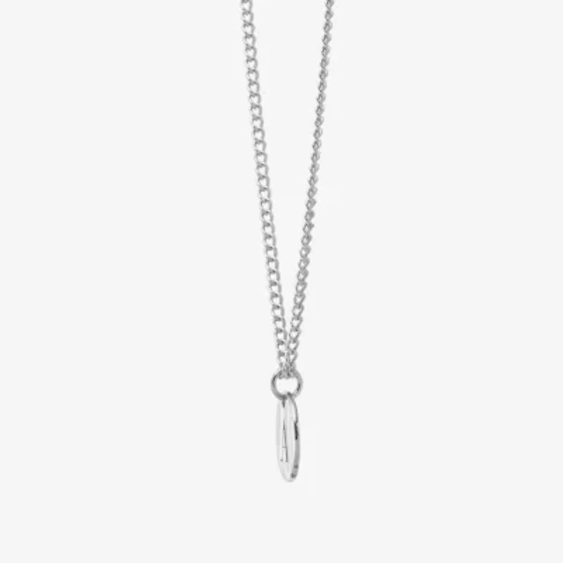Womens Sterling Silver Initial Necklace
