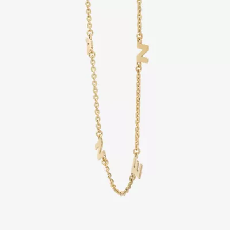 Womens 14K Gold Over Silver 18 Inch Name Necklace