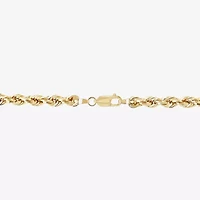 Unisex Adult 10K Gold 24 Inch Rope Chain Necklace