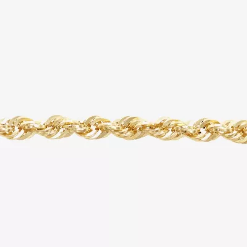 Unisex Adult 14K Gold 24 Inch Rope Chain Necklace