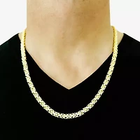 Made in Italy Unisex Adult 14K Gold 24 Inch Byzantine Chain Necklace