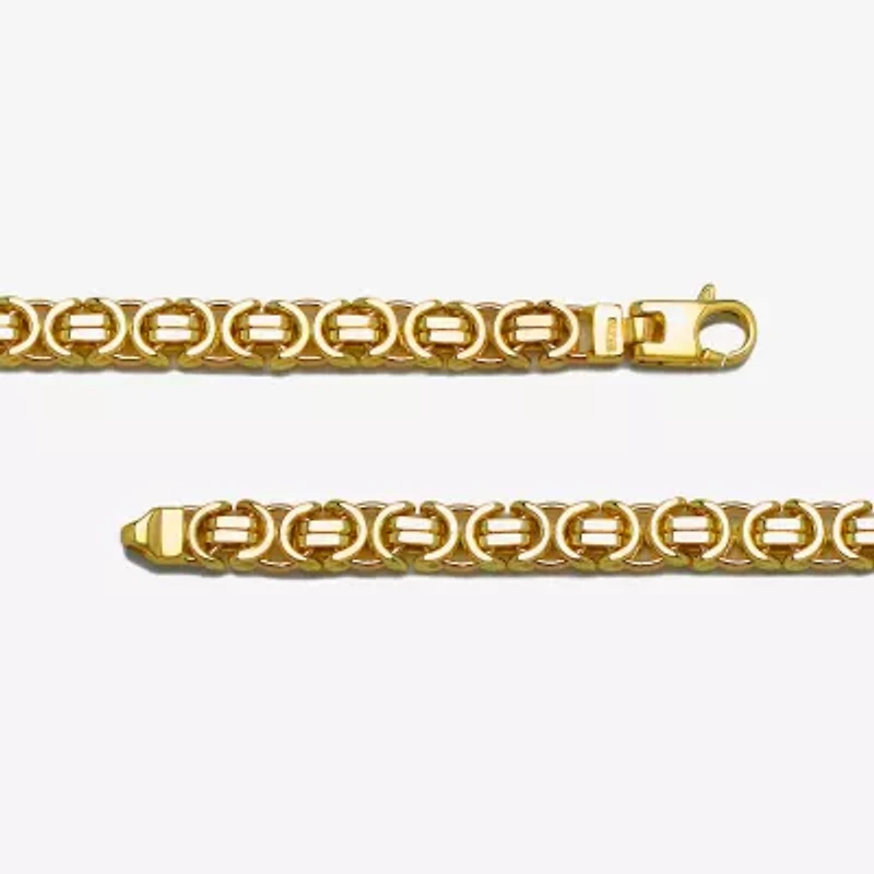 Made in Italy Unisex Adult 14K Gold 24 Inch Byzantine Chain Necklace
