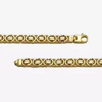 Made in Italy Unisex Adult 14K Gold 24 Inch Byzantine Chain Necklace