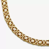 Made in Italy Unisex Adult 14K Gold 24 Inch Byzantine Chain Necklace