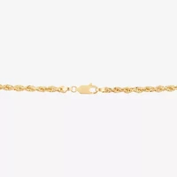 Womens 10K Gold 20 Inch Rope Chain Necklace