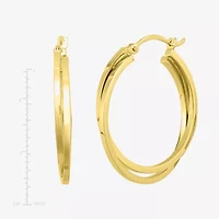 Womens 14K Gold 27.5mm Hoop Earrings
